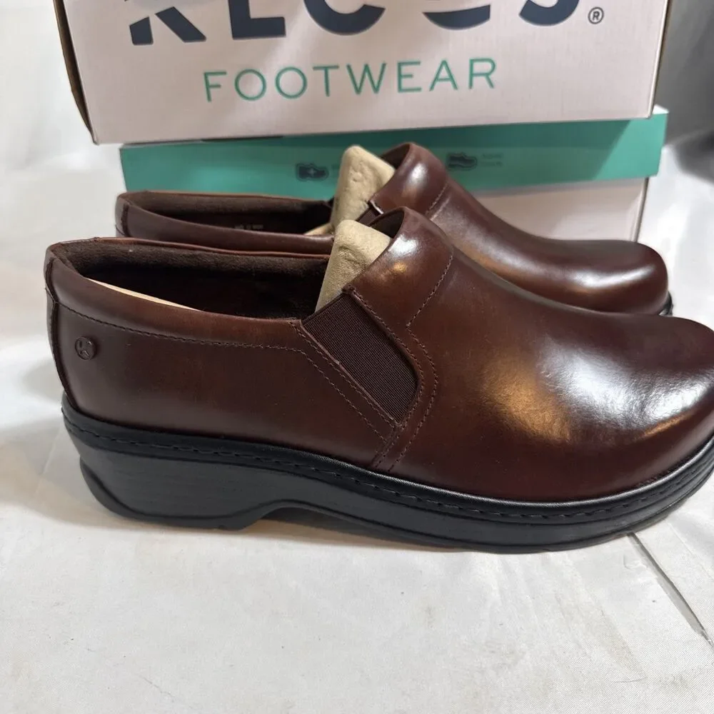Klogs Naples Work Shoes Wide Sizes Womens Leather Black Brown 13w 14w Smooth